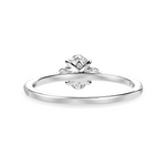 Load image into Gallery viewer, 70-Pointer Oval Cut Solitaire Diamond Accents Shank Platinum Ring JL PT 1244-B
