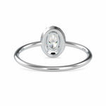 Load image into Gallery viewer, 50-Pointer Oval Cut Solitaire Platinum Halo Diamond Ring JL PT 0626-A
