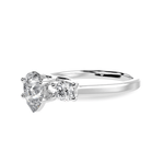 Load image into Gallery viewer, 30-Pointer Pear Cut Solitaire Diamond Accents Platinum Ring JL PT 1235
