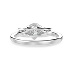 Load image into Gallery viewer, 50-Pointer Pear Cut Solitaire Diamond Accents Platinum Ring JL PT 1235-A
