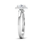 Load image into Gallery viewer, 50 Pointer Platinum Diamond Halo Solitaire Engagement Ring JL PT 6590
