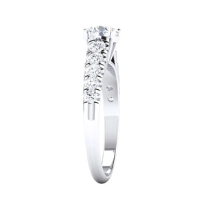 50 Pointer Platinum Solitaire Engagement Ring for Women JL PT 478