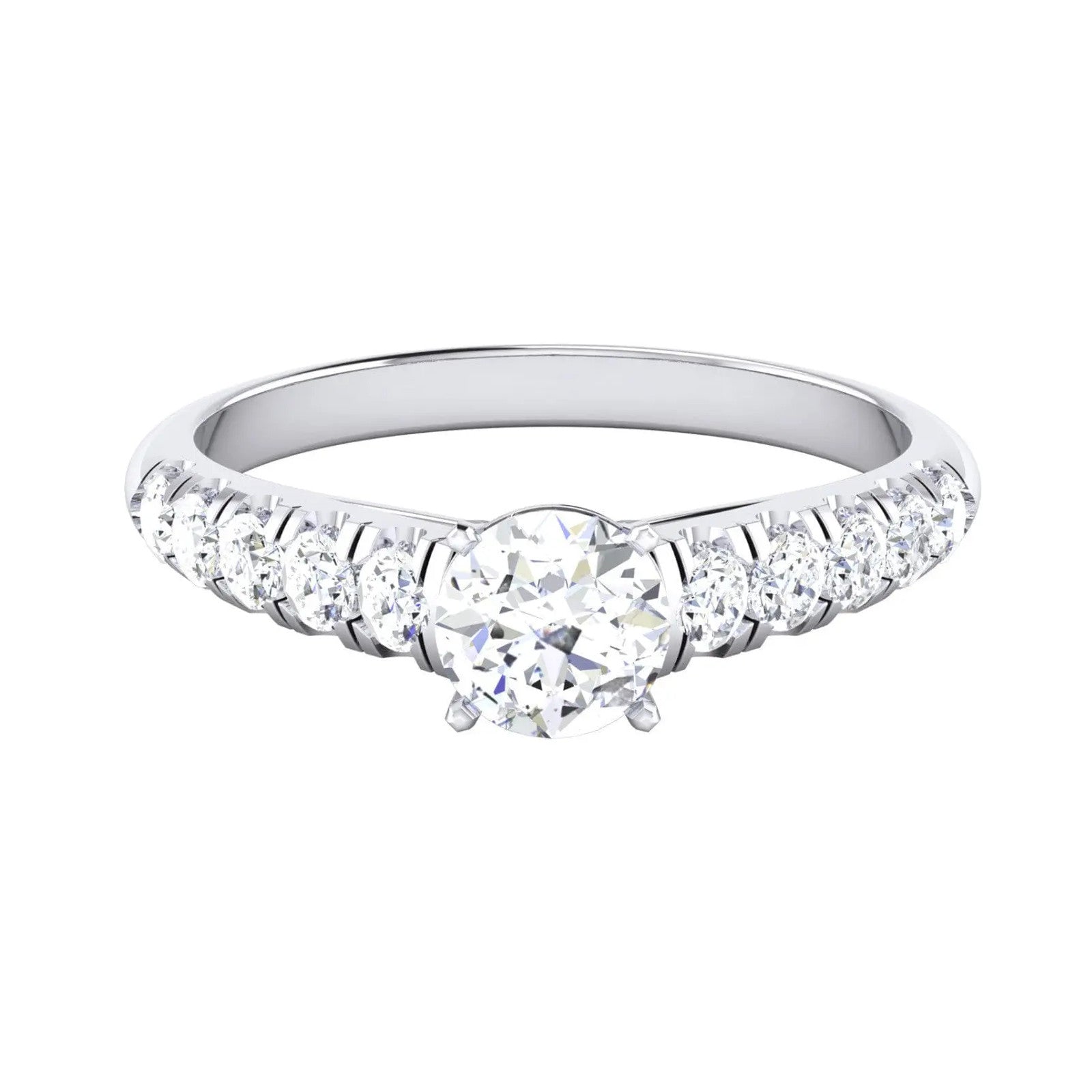 50 Pointer Platinum Solitaire Engagement Ring for Women JL PT 478