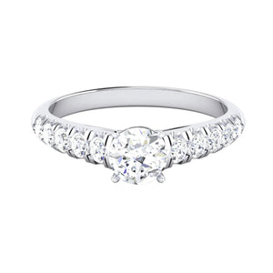 50 Pointer Platinum Solitaire Engagement Ring for Women JL PT 478