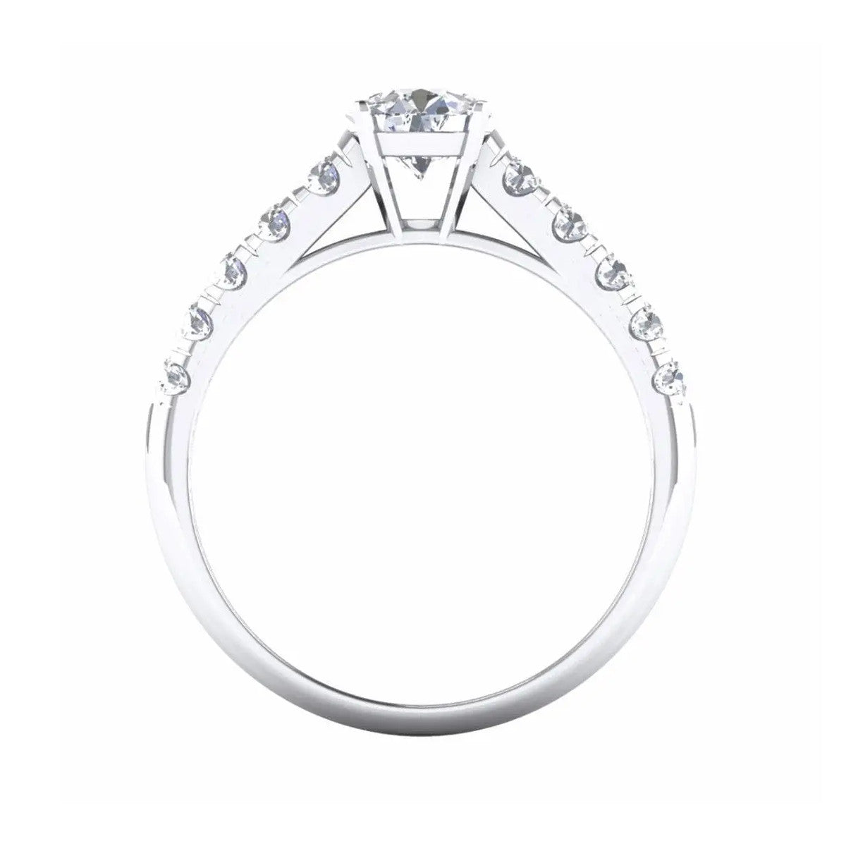 50 Pointer Platinum Solitaire Engagement Ring for Women JL PT 478