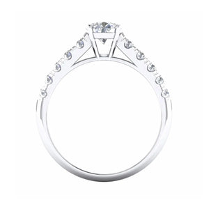 50 Pointer Platinum Solitaire Engagement Ring for Women JL PT 478