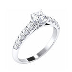 Load image into Gallery viewer, 50 Pointer Platinum Solitaire Engagement Ring for Women JL PT 478
