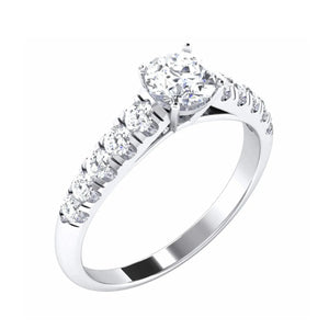50 Pointer Platinum Solitaire Engagement Ring for Women JL PT 478