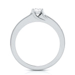 Load image into Gallery viewer, 1-Carat Platinum Solitaire Engagement Ring for Women with Accent Diamonds JL PT G 119-C
