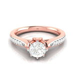 Load image into Gallery viewer, 70-Pointer Lab Grown Solitaire Diamond Shank 18K Rose Gold Ring JL AU LG G-109R-B   Jewelove.US
