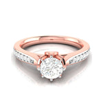 Load image into Gallery viewer, 50-Pointer Solitaire Diamond Shank 18K Rose Gold Ring JL AU G 109R-A   Jewelove.US
