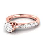 Load image into Gallery viewer, 1-Carat Solitaire Diamond Shank 18K Rose Gold Ring JL AU G 109R-C   Jewelove.US
