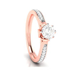Load image into Gallery viewer, 2-Carat Lab Grown Solitaire Diamond Shank 18K Rose Gold Ring JL AU LG G-109R-E   Jewelove.US
