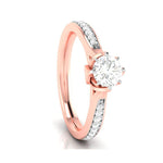 Load image into Gallery viewer, 50-Pointer Solitaire Diamond Shank 18K Rose Gold Ring JL AU G 109R-A   Jewelove.US
