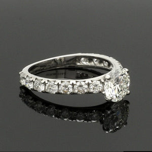 1-Carat Solitaire Diamond Shank Platinum Ring JL PT 1350-B