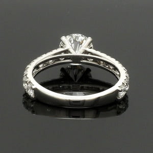 1-Carat Solitaire Diamond Shank Platinum Ring JL PT 1350-B