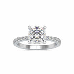 Load image into Gallery viewer, 2-Carat Lab Grown Solitaire Platinum Diamond Shank Engagement Ring JL PT LG G 0052-D
