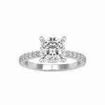 Load image into Gallery viewer, 1-Carat Lab Grown Solitaire Platinum Diamond Shank Engagement Ring JL PT LG 0052-B
