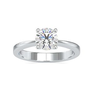 30-Pointer Solitaire Platinum Engagement Ring JL PT 0142