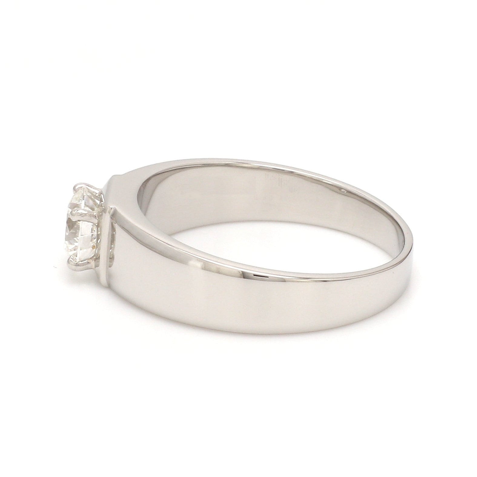 1.50-Carat Lab Grown Solitaire Platinum Engagement Ring for Men JL PT LG 1237-A