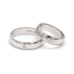 Load image into Gallery viewer, 5mm Single Diamond Platinum Love Bands JL PT 630
