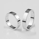 Load image into Gallery viewer, 5mm Wide Flat Platinum Wedding Band JL PT 924
