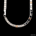 Load image into Gallery viewer, 6.5mm Platinum Rose Gold Two Side Chain with Hi-Polish &amp; Matte Finish for Men JL PT CH 1231
