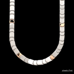 Load image into Gallery viewer, 6.5mm Platinum Rose Gold Two Side Chain with Hi-Polish &amp; Matte Finish for Men JL PT CH 1231
