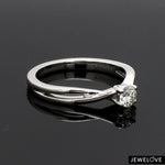 Load image into Gallery viewer, 50-Pointer 4 Prong Platinum Solitaire Ring with a Twist JL PT 676-B
