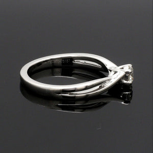 50-Pointer 4 Prong Platinum Solitaire Ring with a Twist JL PT 676-B