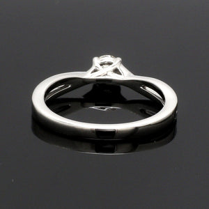 50-Pointer 4 Prong Platinum Solitaire Ring with a Twist JL PT 676-B