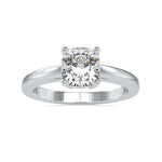 Load image into Gallery viewer, 50-Pointer Cushion Cut Solitaire Platinum Ring JL PT 0175-A
