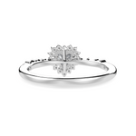 Load image into Gallery viewer, 30-Pointer Heart Cut Solitaire Halo Diamond Shank Platinum Ring JL PT 1251
