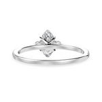 Load image into Gallery viewer, 50-Pointer Marquise Cut Solitaire Diamond Accents Shank Platinum Ring JL PT 1246-A
