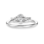 Load image into Gallery viewer, 50-Pointer Oval Cut Solitaire Diamond Accents Platinum Ring JL PT 1234-A

