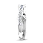 Load image into Gallery viewer, Designer 30 Pointer Platinum Double Shank Diamond Solitaire Engagement Ring JL PT 6994
