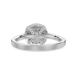 Load image into Gallery viewer, 30-Pointer Princess Cut Solitaire Halo Diamond Shank Platinum Ring JL PT 1331
