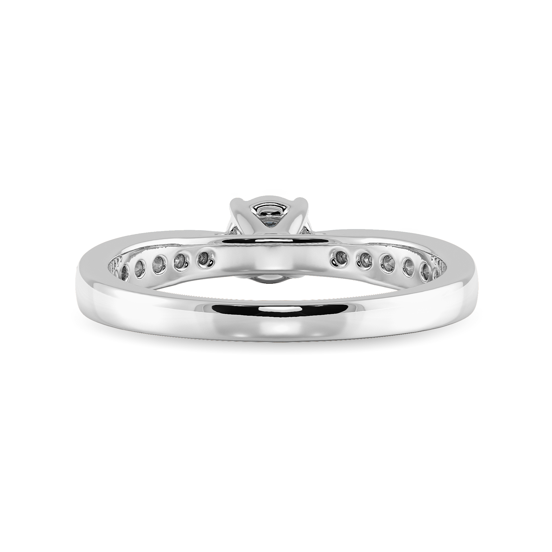 50-Pointer Solitaire Diamond Shank Platinum Ring JL PT 1286-A