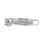 Load image into Gallery viewer, 70-Pointer Princess Cut Solitaire Diamond Shank Platinum Ring JL PT 1285-B

