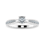 Load image into Gallery viewer, 50-Pointer Solitaire Diamond Shank Platinum Ring JL PT 1286-A
