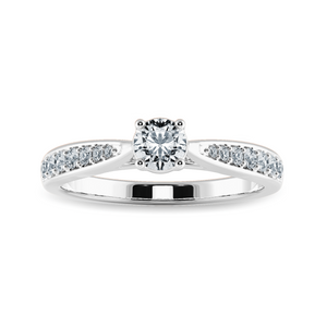 50-Pointer Solitaire Diamond Shank Platinum Ring JL PT 1286-A