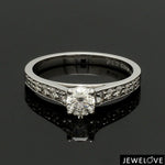 Load image into Gallery viewer, 70-Pointer Solitaire Diamond Shank Platinum Ring JL PT 1324-B
