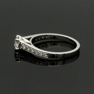 70-Pointer Solitaire Diamond Shank Platinum Ring JL PT 1324-B