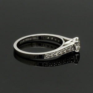 70-Pointer Solitaire Diamond Shank Platinum Ring JL PT 1324-B