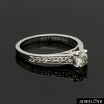 Load image into Gallery viewer, 70-Pointer Solitaire Diamond Shank Platinum Ring JL PT 1324-B
