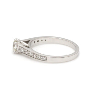 70-Pointer Solitaire Diamond Shank Platinum Ring JL PT 1324-B