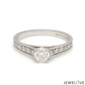 70-Pointer Solitaire Diamond Shank Platinum Ring JL PT 1324-B