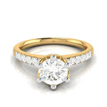 Load image into Gallery viewer, 70-Pointer Lab Grown Solitaire Diamond Shank Yellow Gold Ring JL AU LG G 105Y-B
