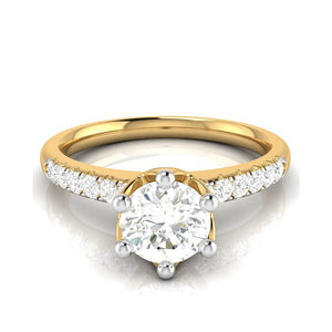 1-Carat Solitaire Diamond Shank Yellow Gold Ring JL AU G 105Y-C