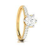 Load image into Gallery viewer, 70-Pointer Lab Grown Solitaire Diamond Shank Yellow Gold Ring JL AU LG G 105Y-B
